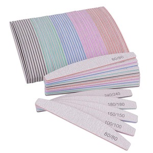 <span class=keywords><strong>Lime</strong></span> à ongles professionnelle 80/100/150/180/240 en papier de verre, épaisse et résistante, forme demi-lune, accessoires et outils pour ongles - Product Image 2