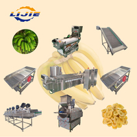 Productielijn aardappel- en plantain/bananenchips snijmachine/snijder, mixer, friteuse, semi-automatisch, food grade roestvrij staal