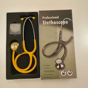 Хит продаж: стетоскоп из нержавеющей стали, серебристый, с двойным ушным датчиком, медицинский стетоскоп для взрослых - Product Image 6