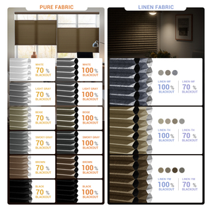 Stores alvéolaires sans outils ni perçage, à commande par le haut ou par le bas, occultants et filtrants la lumière, stores <span class=keywords><strong>sur</strong></span> <span class=keywords><strong>mesure</strong></span> pour <span class=keywords><strong>fenêtre</strong></span> - Product Image 5