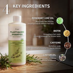 Champú Voluminizador de Romero Orgánico Personalizado, Champú Reparador Herbal Anticaída y para el Crecimiento del Cabello - Product Image 2