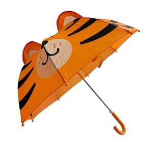 Parapluie droit à motif animal 3D, léger, ouverture manuelle, pour la sécurité des enfants, cadeaux d'affaires - Product Image 3