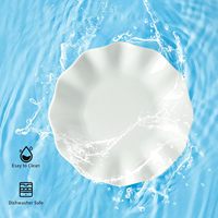 Assiettes en mélamine en gros, vaisselle de restauration, plastique pour la maison, restaurant, fête, incassable, rond, blanc, qualité alimentaire, 5-10