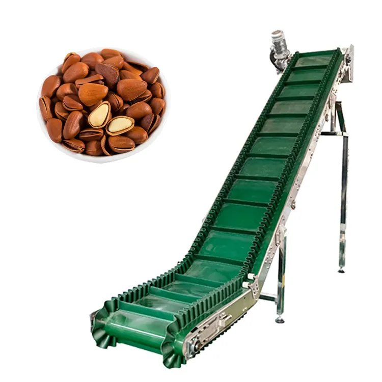 Petrol Engine Rubber Firewood Equipment Wood Processor Elevator Belt Conveyor