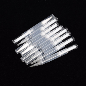 Empty Pen Shape Cosmetic <b>Bottle</b> With <b>Dropper</b> Cap Transparent PET Plastic Portable Nail Care Container - Product Image 5