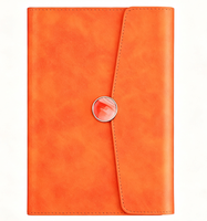 Cuaderno A5 de piel sintética de vaca con tacto suave, con botón a presión de mármol, 100 hojas de papel forrado con protección para los ojos, diario de negocios