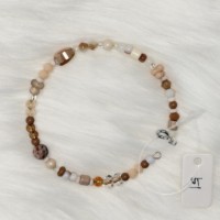Gelang manik-manik kawat memori seri kuning unik buatan tangan dengan manik-manik kaca campuran, hadiah unik, perhiasan bunga manik-manik kerang