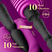AV Wand Vibromasseur double extrémité pour femme, 10 fréquences de vibration puissantes, jouet sexuel pour adulte, stimulation du point G