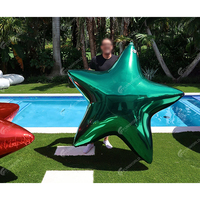 Décoration de fête publicitaire, mariage, grande boule miroir gonflable en PVC en forme d'étoile, ballon miroir géant