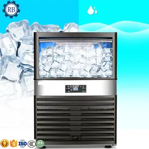 Automatic Bullet Ice Making Machine, Ice Maker for Sale Flake Ice Machine CE Stainless Steel 220V 300W Cold Drinks Hotels 1 Set