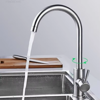 Robinet de cuisine à noyau en laiton en acier inoxydable anti-corrosion monotrou moderne durable pour usage commercial