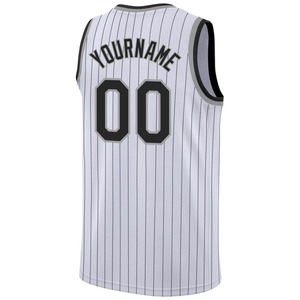 Maillot de basketball blanc sans manches personnalisé avec nom et numéro, en maille respirante, unisexe, pour adulte, imprimé par transfert thermique, 100% tendance - Product Image 5