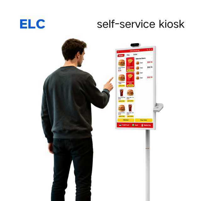 Camera Scanning Digital Signage Display POS Payment Android14 Kiosk Touch Screen Rfid Self Checkout Kiosk