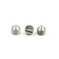 Vis de réglage industriel de haute qualité en tungstène zingué, à pointe plate, à fente, trempées et traitées thermiquement, haute résistance