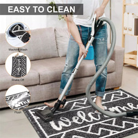 Tapis de bienvenue pour porte d'entrée, absorbant, pour chiens, lavable en machine, antidérapant