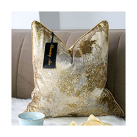 Vente en Gros d'Usine Housse de Coussin Décorative en Tissu Jacquard Satiné de Luxe pour Canapé et Fauteuil à la Maison