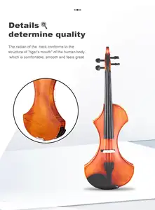 Factory Wholesale Professional Grade Sound Quality Electric Violin Solid Spruce 4/4 Student Electric violin