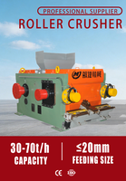 Concasseur à double rouleau pour roches et graviers, avec boîte de vitesses et moteur AC, haute capacité 30-70t/h, pour usine de fabrication de sable et d'extraction minière - Vente chaude