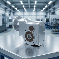 Réducteur à engrenages hélicoïdaux hyperboloïdes à fonctionnement stable en acier inoxydable 304, assemblages de motoréducteurs à lavage par immersion pour entraînements de convoyeurs à courroie