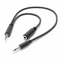 Câble de raccordement pour synthétiseur, routeur CV, mono 3,5 mm, répartiteur 2 voies pour modules sonores analogiques, broches de contact plaquées or