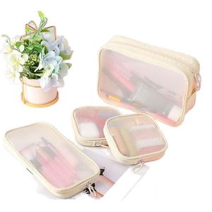 Mesh Makeup <b>Bag</b>, Mesh Cosmetic <b>Bag</b> Travel Toiletry Pouch with Zipper Mini Portable Makeup Cosmetic Travel Wash <b>Bag</b> Clear - Product Image 1