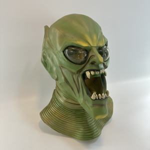 고블린 마스크 디럭스 그린 맨 할로윈 코스프레 의상 소품, 성인 녹색 고블린 의상과 라텍스 녹색 고블린 마스크 놀이 파티 - Product Image 5