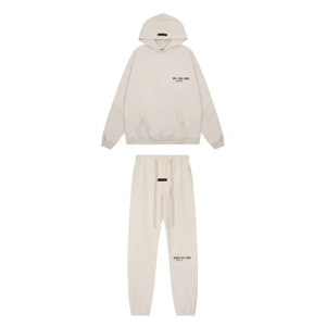 Nuevo Conjunto Deportivo Informal <span class=keywords><strong>para</strong></span> <span class=keywords><strong>Hombre</strong></span>, Sudadera de 2 Piezas, Sudadera con Capucha Extra Grande, ESS ESS Gris Jaspeado, 100% Algodón, Estampado Flocado, Felpa - Product Image 2