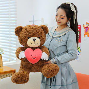 Orsacchiotti di Peluche Personalizzati con Papillon, Orsetti Rosa con Cuore Rosso, Bambole di Stoffa, Regali per San Valentino - Product Image 4