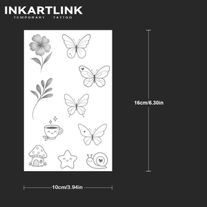 Autocollant de <span class=keywords><strong>tatouage</strong></span> INKARTLINK pour le corps, autocollant de <span class=keywords><strong>tatouage</strong></span> en papier, Cyber Sigilism, imperméable, écologique, longue durée, 15 jours, en vrac - Product Image 4