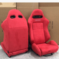 Vente directe d'usine, siège Recaro en fibre de carbone et daim, siège baquet Recaro avec rail coulissant, sièges baquet pour voiture