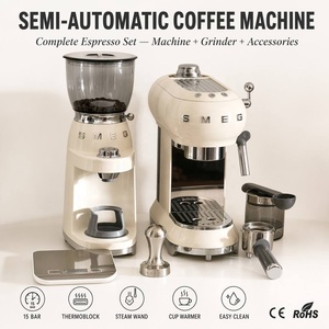 Oferta Especial: Equipo <span class=keywords><strong>de</strong></span> Barista Profesional Estilo Italiano Clásico con <span class=keywords><strong>Molinillo</strong></span> <span class=keywords><strong>de</strong></span> Granos Eléctrico - Product Image 1