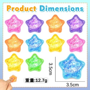 Jouets anti-stress : Étoiles en boules de sucre de maltose à remontée lente, jouets sensoriels fidget, étoiles moelleuses - Product Image 3