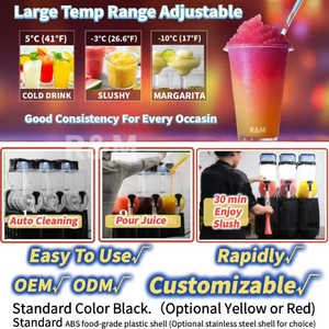 <span class=keywords><strong>Machine</strong></span> à slush commerciale HELAXEN 12Lx2 réservoirs, contrôle de température indépendant, double tension, <span class=keywords><strong>machine</strong></span> à cocktails automatique <span class=keywords><strong>Bartesian</strong></span> - Product Image 6