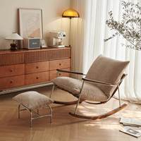 Fauteuil inclinable et à bascule moderne avec housse amovible et lavable, design confortable à repose-pieds unique pour salon