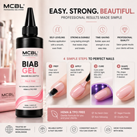 BIAB sans HEMA ni TPO, directement de l'usine, pour vernis à ongles végétaliens, emballage design, séchage UV/LED à basse température, pour usage professionnel en salon