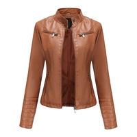 Chaqueta Corta Acolchada de Piel de Oveja con Capucha, Tinte Liso, Impermeable y Ligera