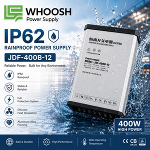 Transformador de Corriente LED para Exteriores WHOOSH JDF-400B-12, Económico, IP62, 400W, CA/CC, 12VDC, Resistente a la Lluvia, Alta Eficiencia - Product Image 1