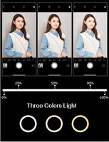 Anneau lumineux LED professionnel rotatif à 360° de 10 pouces avec trépied