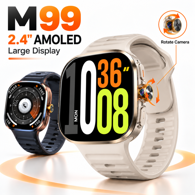 2026 M99 Smart Watch Sim Card for Men and Women with 3+32G Memory and Heart Rate Monitor GPS Camara Smart Watches
