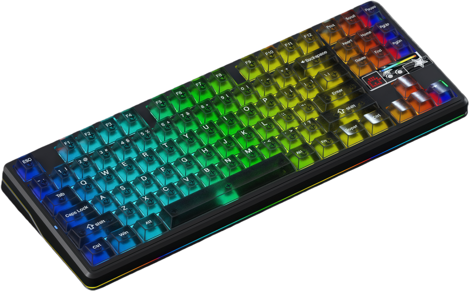 Black Frosted Transparent