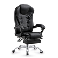 Fauteuil de bureau exécutif contemporain pas cher, inclinable, avec massage, ergonomique, inclinaison électrique, hauteur réglable, luxe, en PU noir