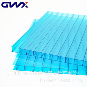 Gwx Hollow Polycarbonate Sheet 5800mm Double Layer Transparent UV Protection Greenhouse Roof Panel - Product Image 1