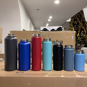 24oz 32oz Double Wall Vacuum <b>Flasks</b> Stainless Steel Insulated Water Bottle With Straw and Sport Rope - Product Image 2
