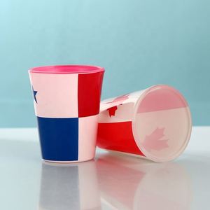 Verre à whisky personnalisé avec logo, 2 oz (50 ml), motif drapeau, verres à expresso, petit verre à shot en forme de balle - Product Image 5