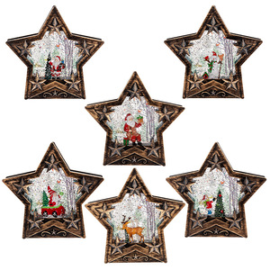 Nouvelle lampe en cristal en forme d'étoile à cinq branches pour Noël 2024, artisanat en plastique, décoration de Noël, cadeaux - Product Image 5