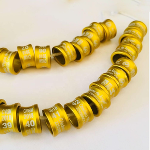 Anillo de aluminio personalizado para palomas de 12mm, accesorios de suministros para pájaros, anillos digitales para patas de loros y palomas - Product Image 2