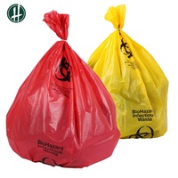 Autoclavable Biohazard Ziplock Jaune Médical Gatbage Sac De Déchets Pour L'hôpital Zipper Ldpe En Plastique Jetable Hdpe Bio Sac À Ordures