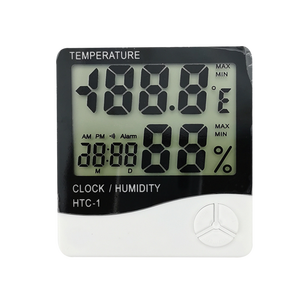 مقياس درجة الحرارة والرطوبة اللاسلكي المنزلي مع شاشة <span class=keywords><strong>LCD</strong></span> متعدد الوظائف OEM/ODM بلاستيكي لغرفة الأطفال وغرفة النوم - Product Image 2
