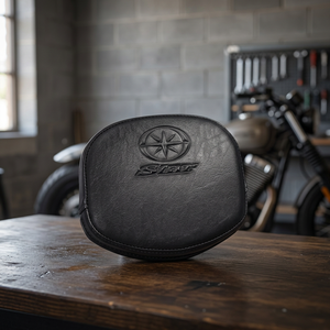 Sedili Moto in Pelle e Plastica Yamaha XVS950/XVS1300 XV1900 STR con Schienale in Carbonio e Cuscino - Ricambio Nuovo STR3D8415000 - Product Image 2