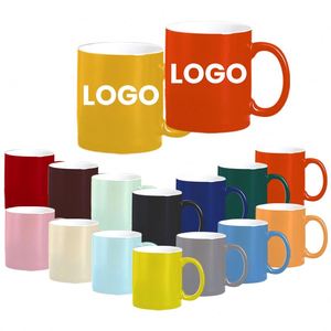 Tasses à café en céramique personnalisées en porcelaine, populaires, style nordique, 11 oz, blanches, mignonnes, avec logo personnalisé par sublimation, avec anse - Product Image 4